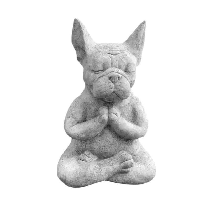 Escultura Bulldog em Meditação