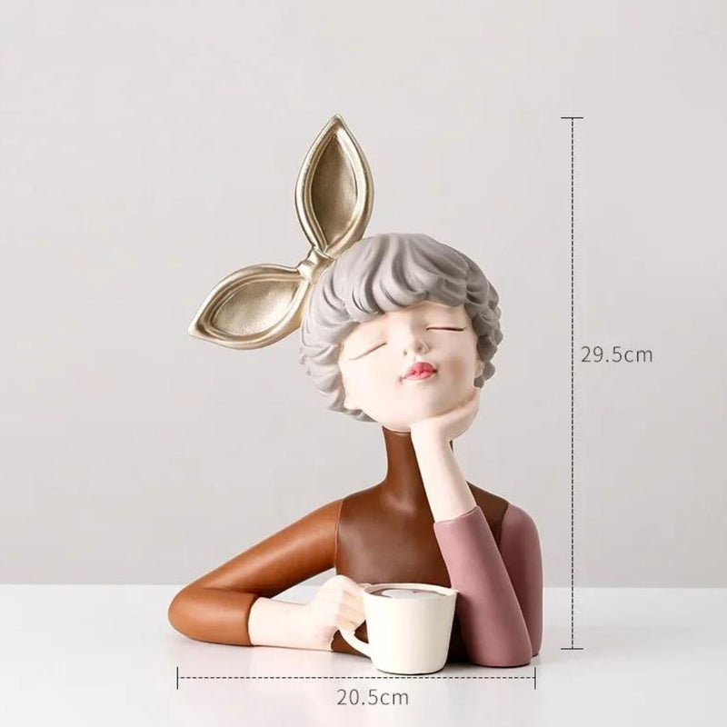 Escultura de Boneca Milly Café