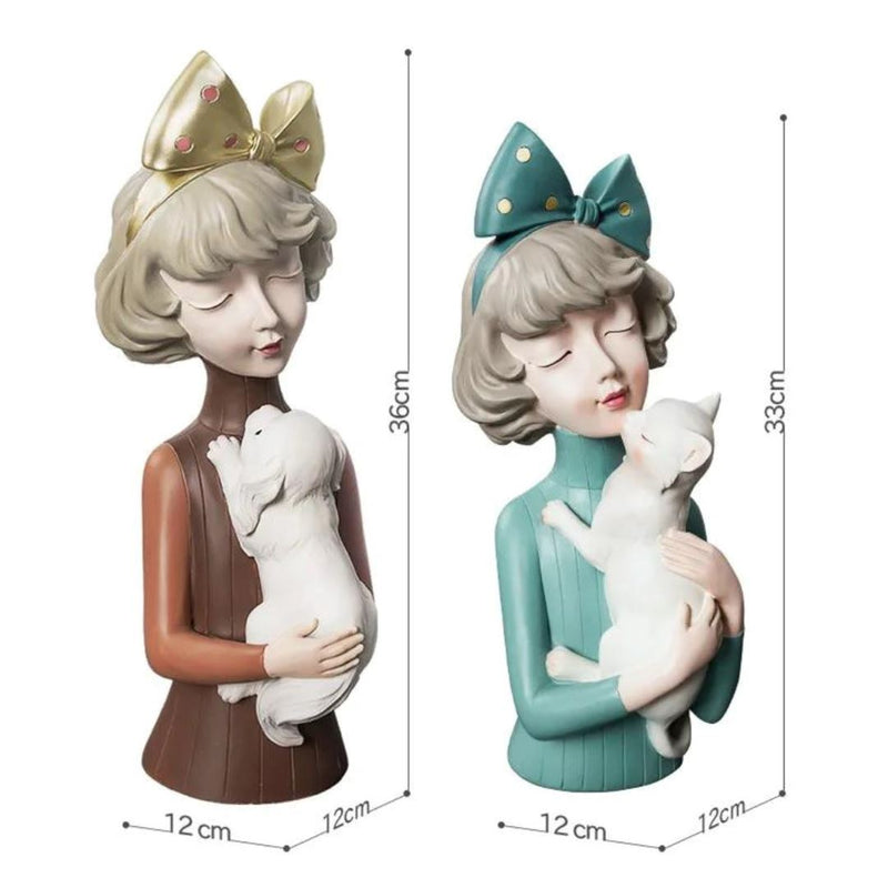 Escultura de Boneca Milly Pets (33x12cm)