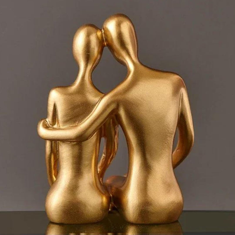 Escultura Decorativa Abstrata Casal Contemporâneo (Kit casal)