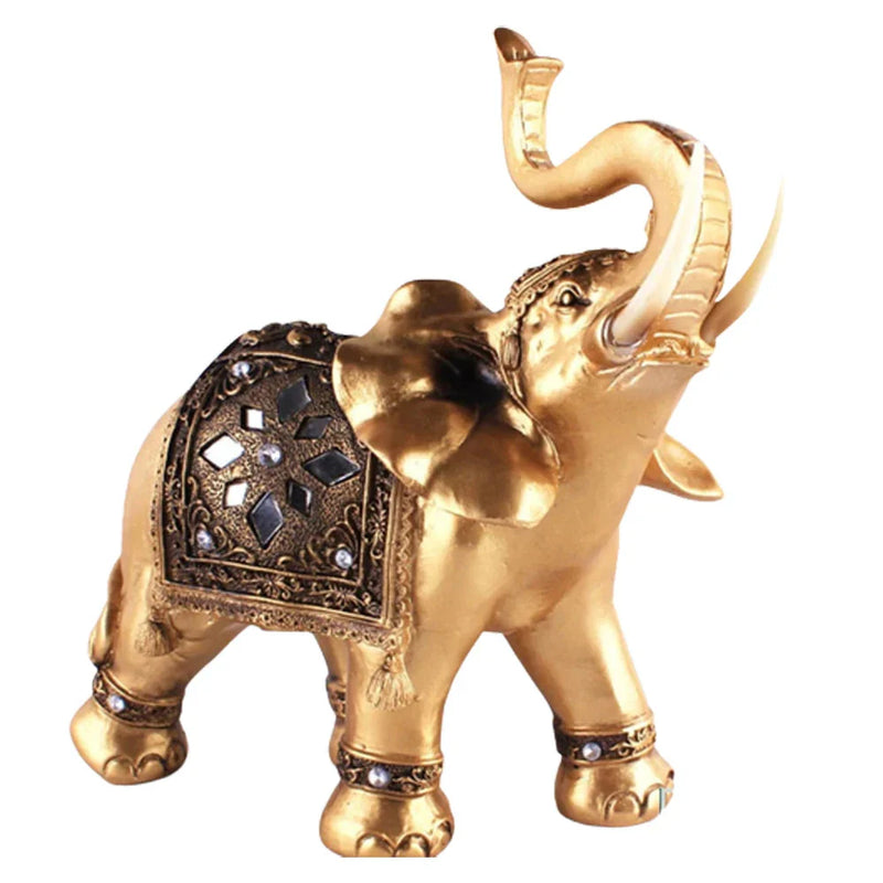 Escultura Elefante Indiano Dourado