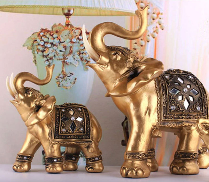 Escultura Elefante Indiano Dourado