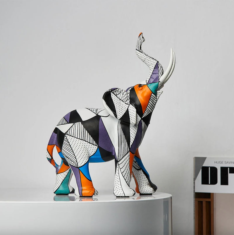 Escultura Elefante Pintura Mosaico