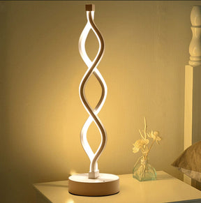 Loja Capricho Abajur - 0008 Luz Quente Luminária Abajur de Mesa Espiral Dupla