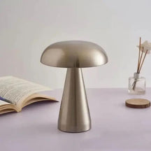 Loja Capricho Abajur - 0027 Prata Luminária Touch de Mesa - Candeeiro e Abajur Mushroom (8,5x21cm)