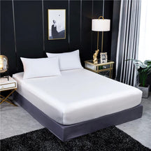 Loja Capricho Cama - 0008 Branco / 180x220x25cm Lençol de Seda Ísis