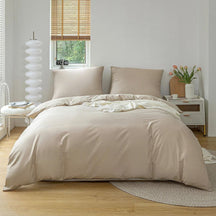 Loja Capricho Cama - 0009 Cáqui / 200x200cm Jogo de Cama Soft Dream - 3 Peças