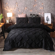 Loja Capricho Cama - 0010 Preto / 200x200cm Jogo de Cama Naturale - 3 Peças