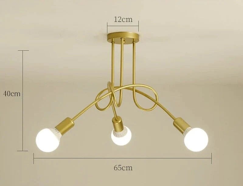 Loja Capricho Lustre - 0004 Lustre Luminária de Teto Sputnik Entrelaçado (3 e 5 hastes) para Quarto Sala