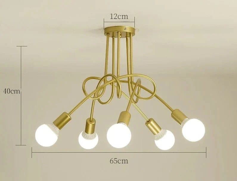 Loja Capricho Lustre - 0004 Lustre Luminária de Teto Sputnik Entrelaçado (3 e 5 hastes) para Quarto Sala