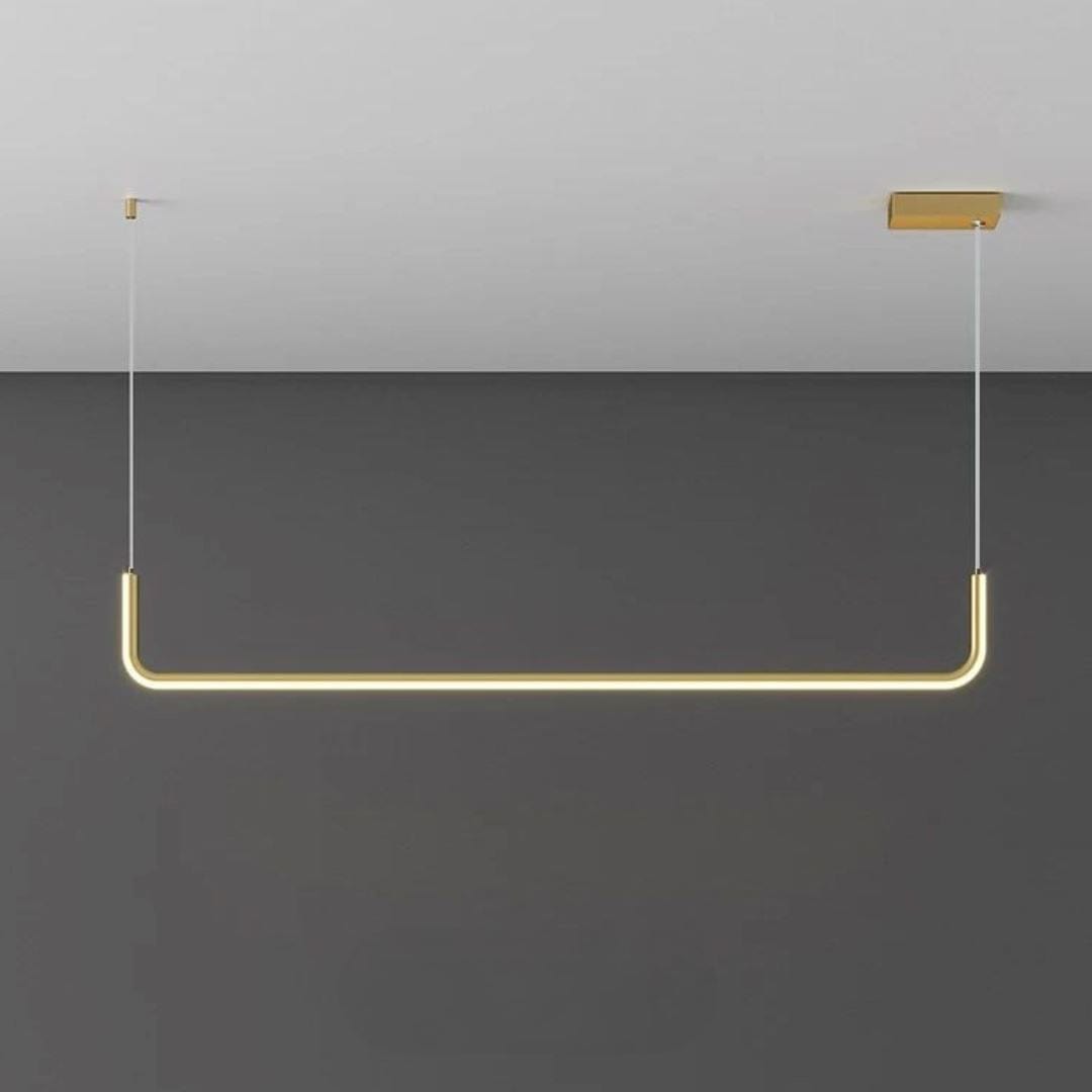 Loja Capricho Lustre - 0011 Dourado / Quente Lustre Pendente Line Plus Led