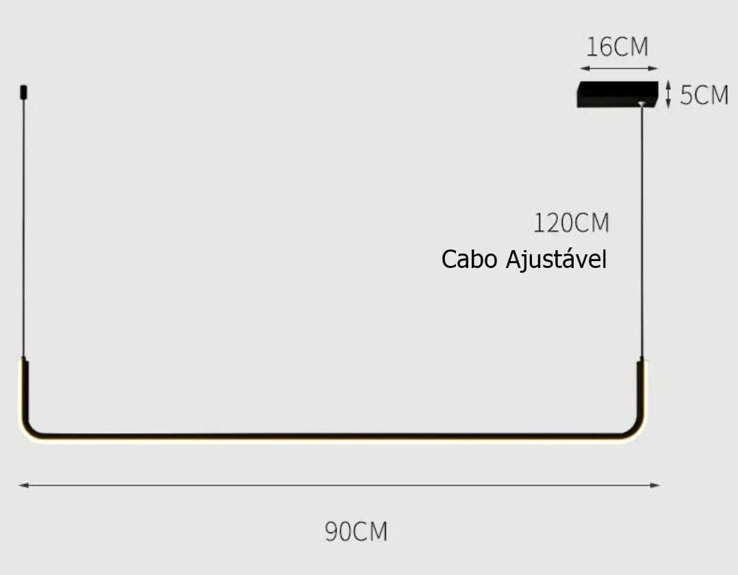 Loja Capricho Lustre - 0011 Lustre Pendente Line Plus Led