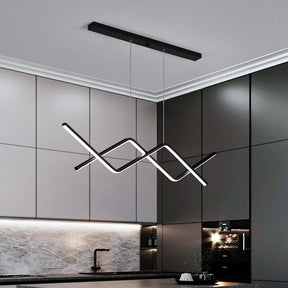 Loja Capricho Lustre - 0019 Preto / Quente Lustre Pendente Wave Line II em Led