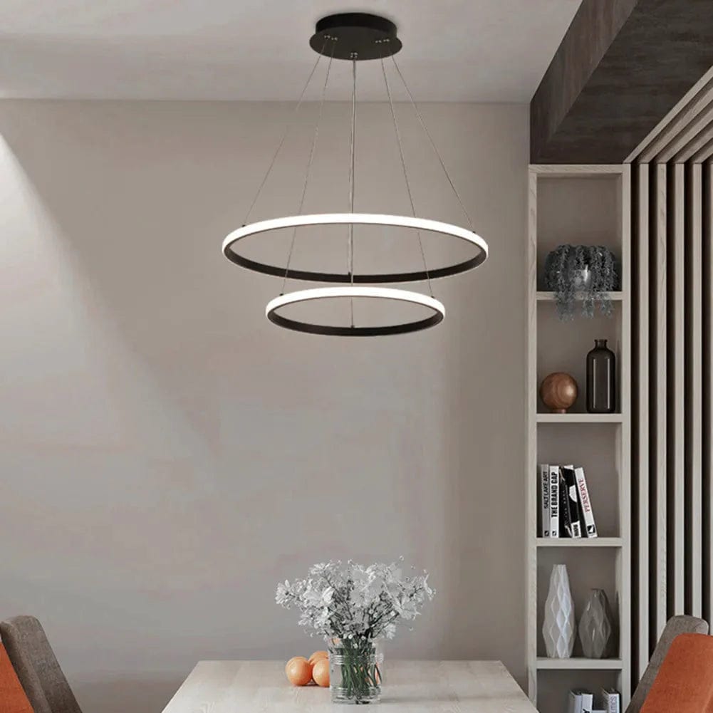 Loja Capricho Lustre - 0023 Fria Lustre Pendente Circular Duplo em Led