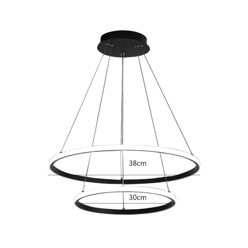 Loja Capricho Lustre - 0023 Lustre Pendente Circular Duplo em Led