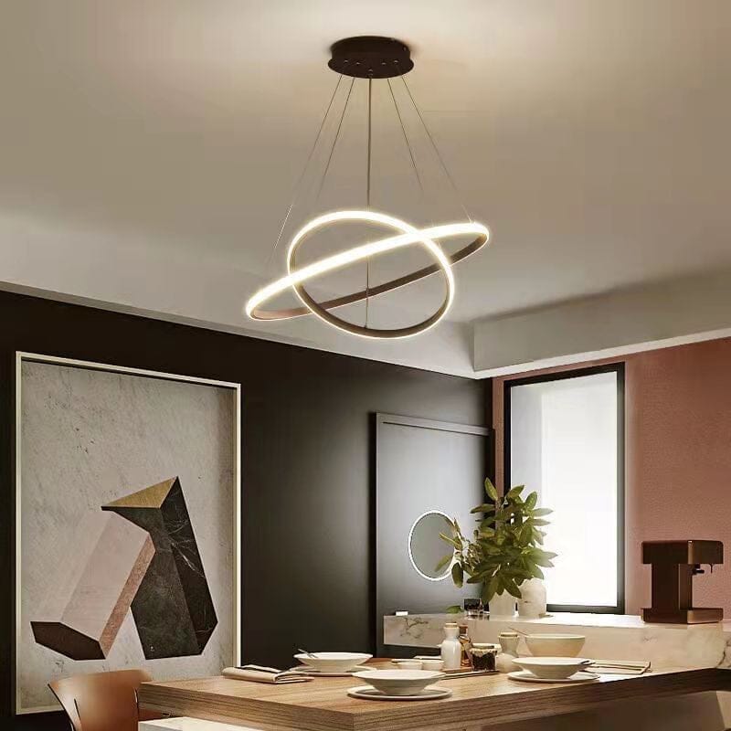 Loja Capricho Lustre - 0023 Quente Lustre Pendente Circular Duplo em Led