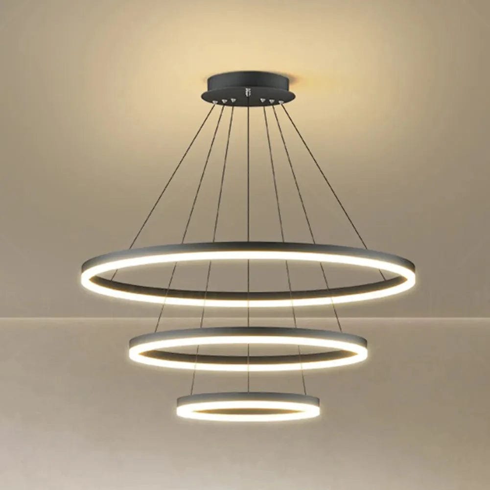 Loja Capricho Lustre - 0024 Lustre Pendente Circular Triplo em Led para Sala Jantar