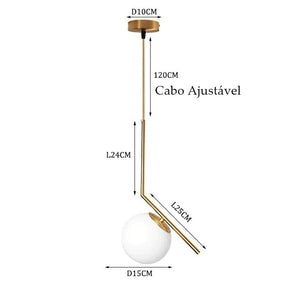 Loja Capricho Pendente - 0021 Lustre Pendente Orbit Redondo