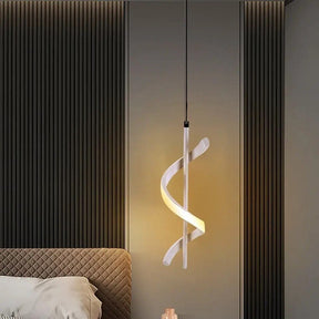 Loja Capricho Pendente - 0027 01 Unidade / Quente Lustre Pendente em Espiral Branco de Led