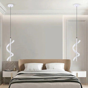 Loja Capricho Pendente - 0027 02 Unidades / Quente Lustre Pendente em Espiral Branco de Led