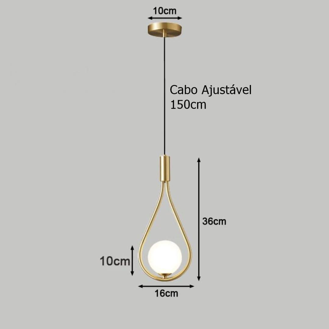 Loja Capricho Pendente - 0032 Lustre Pendente Sphere Light Led