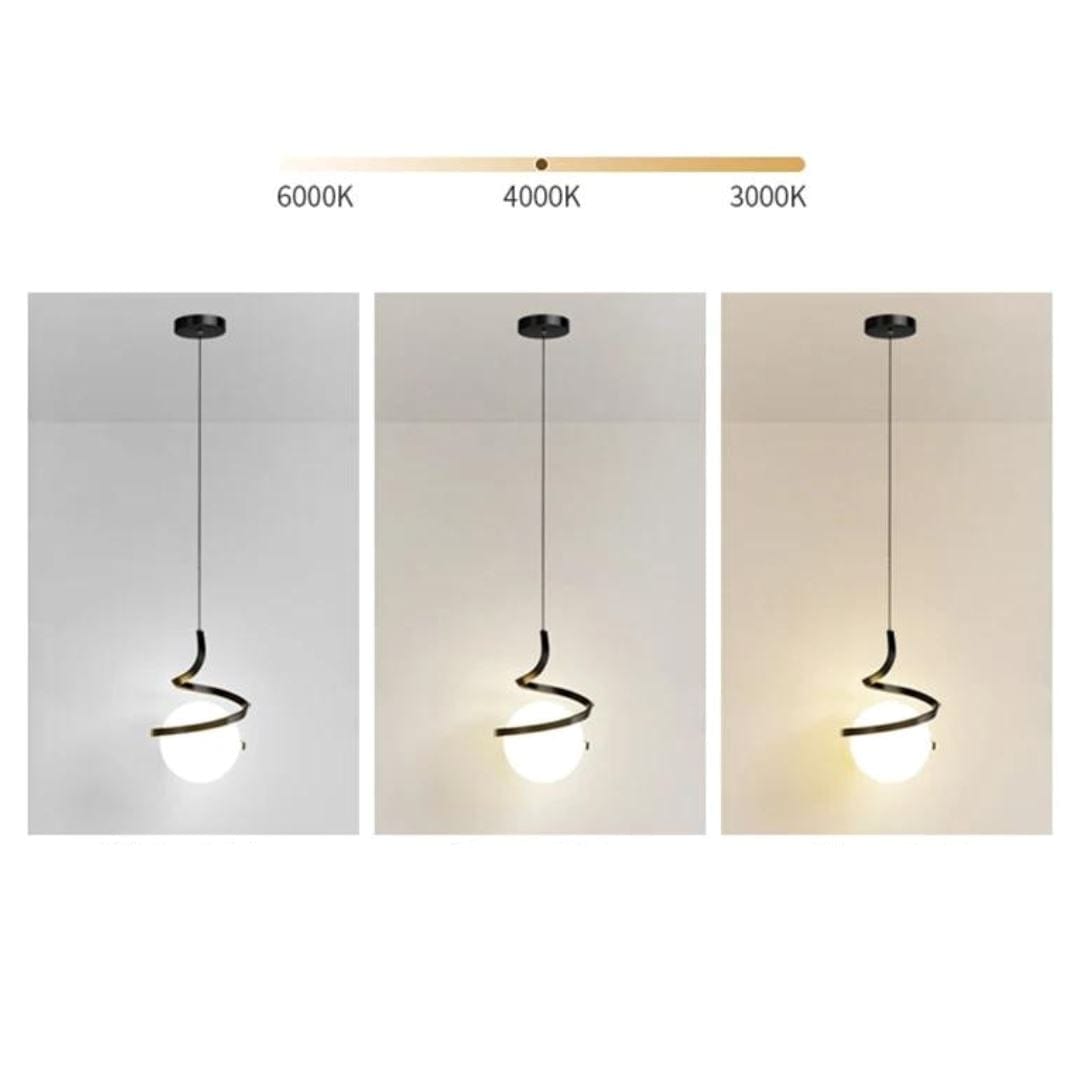 Loja Capricho Pendente - 0036 Lustre Pendente Orbit Spiral em LED