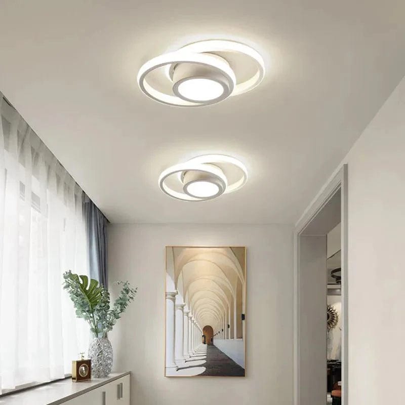 Loja Capricho Plafon - 0009 Branco / Fria Luminária de Teto Plafon Sobrepor em Led Circular Duplo para Quarto Sala