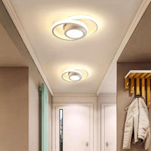 Loja Capricho Plafon - 0009 Branco / Quente Luminária de Teto Plafon Sobrepor em Led Circular Duplo para Quarto Sala