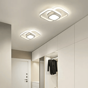 Loja Capricho Plafon - 0010 Branco / Fria Luminária de Teto Plafon Sobrepor em Led Quadrado Duplo para Quarto Sala