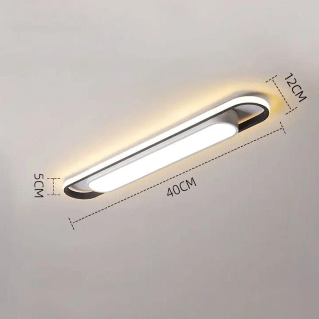 Loja Capricho Plafon - 0020 Luminária de Teto Plafon Sobrepor Slim Oval para Quarto Sala