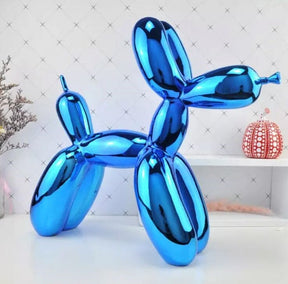 Loja Capricho Resina - 0014 Azul Escultura Doggy Balloon Mini 10x10cm para Sala, Escritório, Consultório