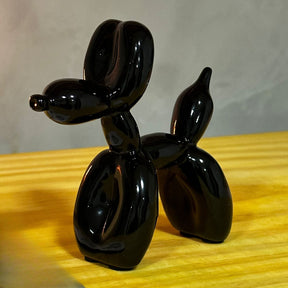 Loja Capricho Resina - 0014 Preto Escultura Doggy Balloon Mini 10x10cm para Sala, Escritório, Consultório