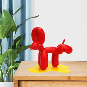 Loja Capricho Resina - 0017 Vermelho Escultura Doggy Pee Balloon 18x13cm