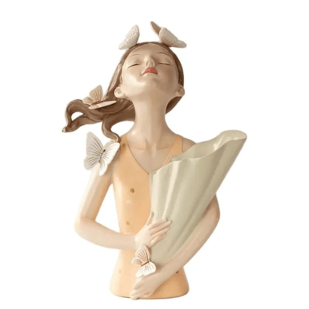 Loja Capricho Resina - 0047 Laranja Escultura e Aparador de Flores Bella Butterfly (30cm)