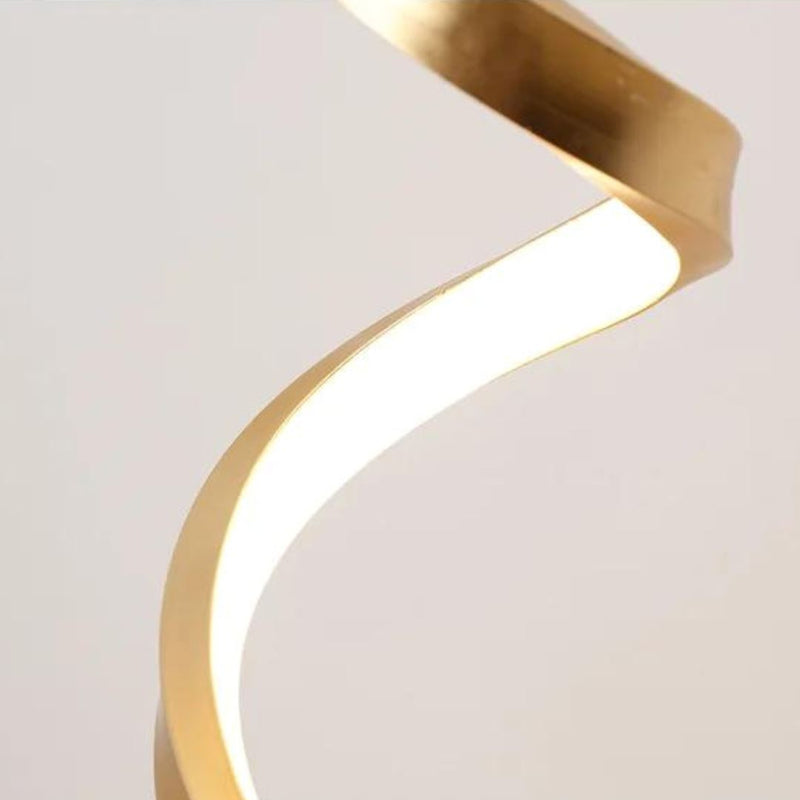 Luminária Abajur de Mesa Espiral Dourado Luna - 45cm