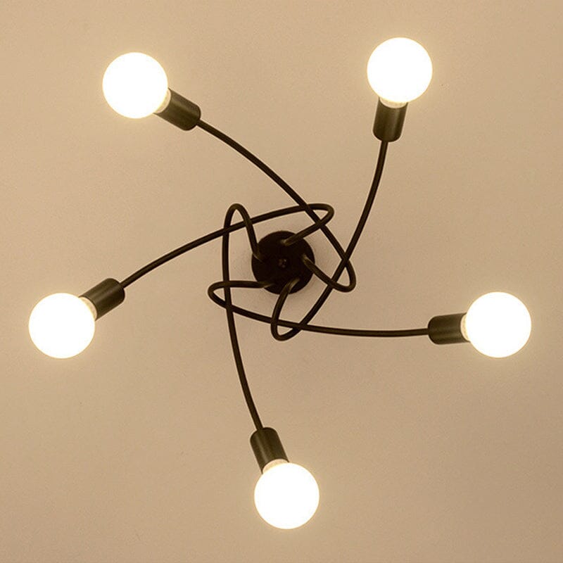 Lustre Luminária de Teto Sputnik Entrelaçado (3 e 5 hastes) para Quarto Sala