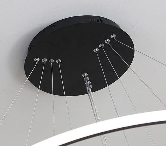 Lustre Pendente Circular Triplo em Led para Sala Jantar