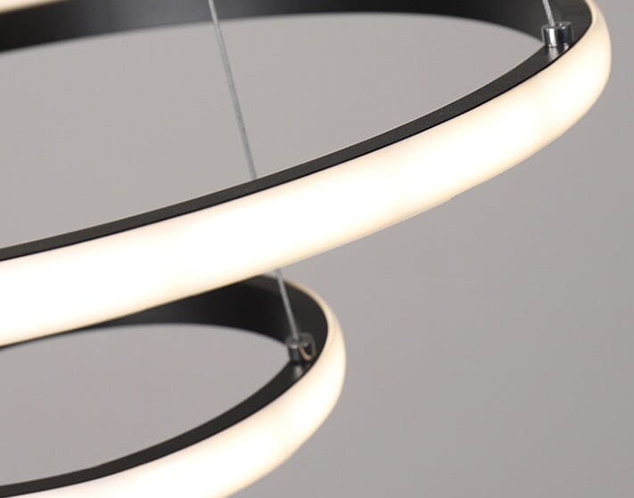 Lustre Pendente Circular Triplo em Led para Sala Jantar