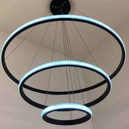 Lustre Pendente Circular Triplo em Led para Sala Jantar (60cm)