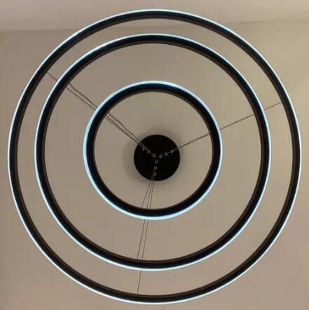 Lustre Pendente Circular Triplo em Led para Sala Jantar (60cm)