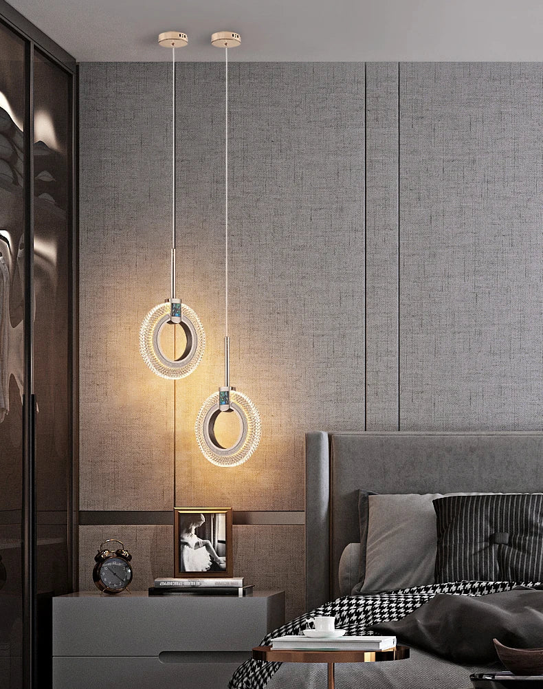 Lustre Pendente de Luxo Cristal Circular