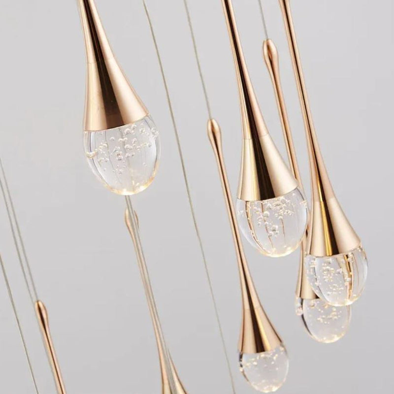 Lustre Pendente de Luxo em Gota Crystals