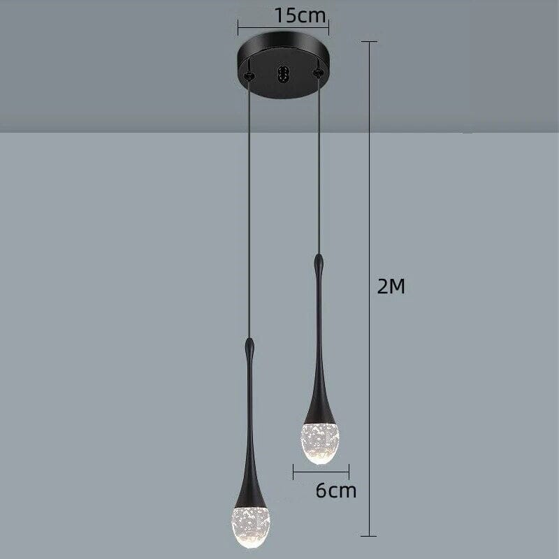 Lustre Pendente de Luxo em Gota Crystals