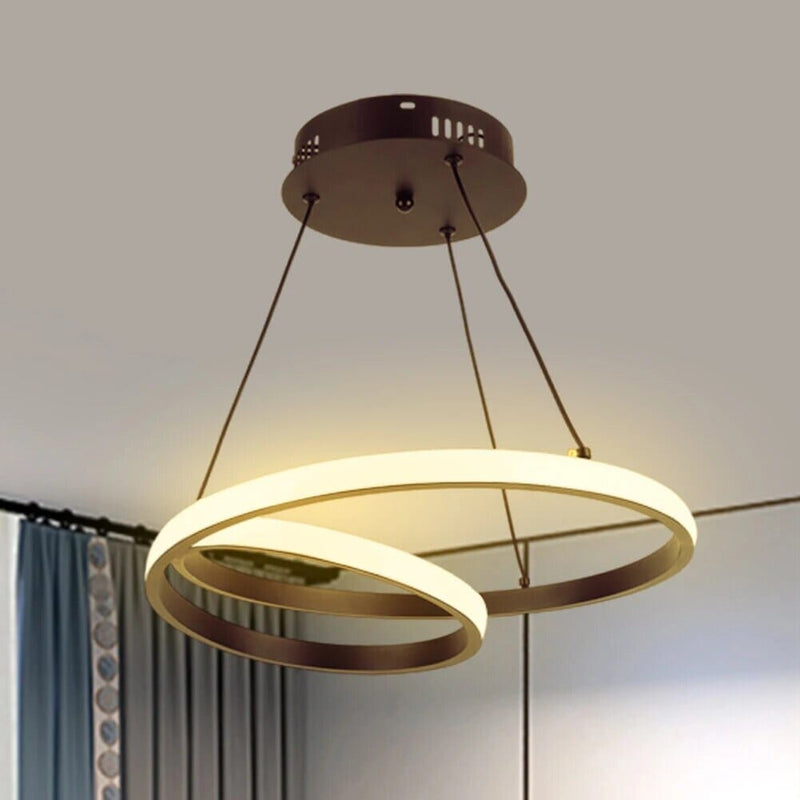 Lustre Pendente Entrelaço Circular Led