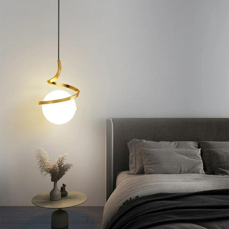 Lustre Pendente Orbit Spiral em LED