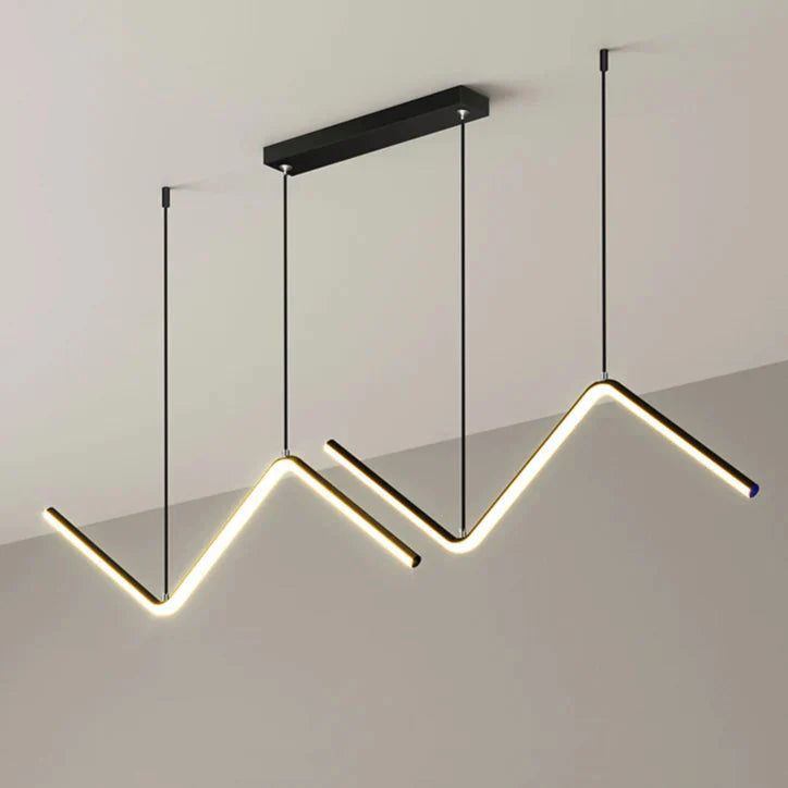 Lustre Pendente Minimalista Wave Line Led