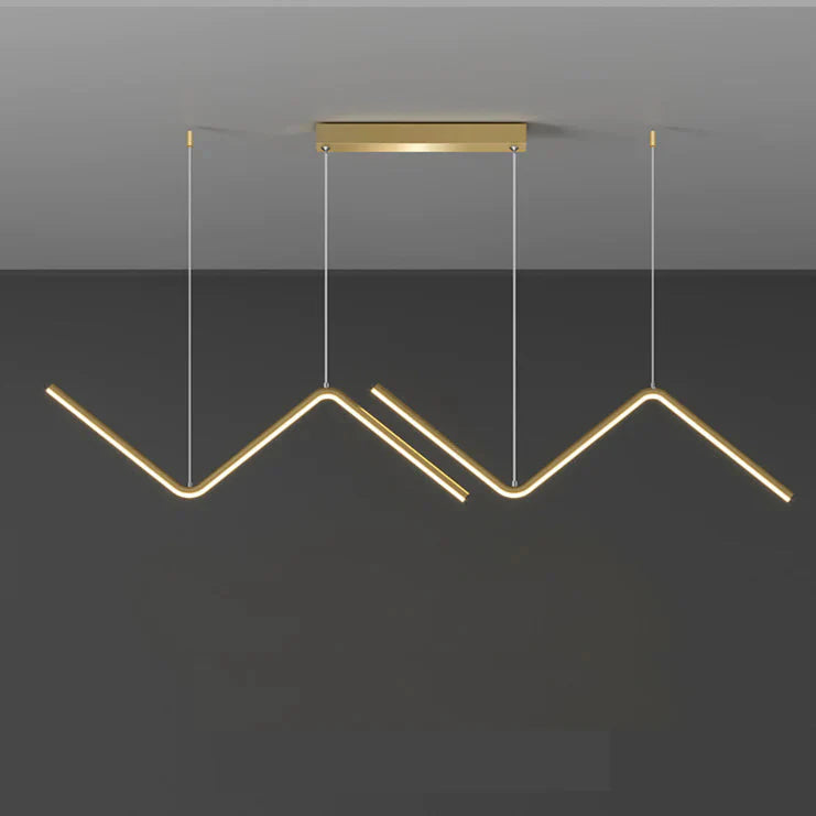 Lustre Pendente Minimalista Wave Line Led