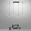 Lustre Pendente Minimalista Wave Line Led